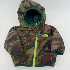 North Face Baby Boy's Reversible Green/Camo Coat